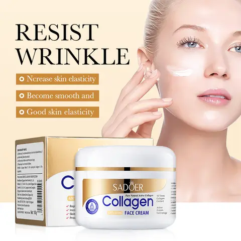 Natural collagen anti aging face cream