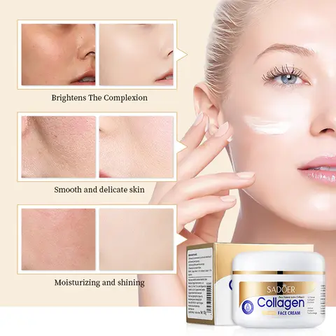 Natural collagen anti aging face cream
